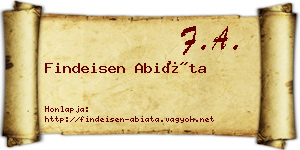 Findeisen Abiáta névjegykártya